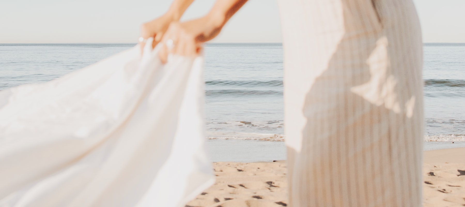 Linen fabric held up to the light