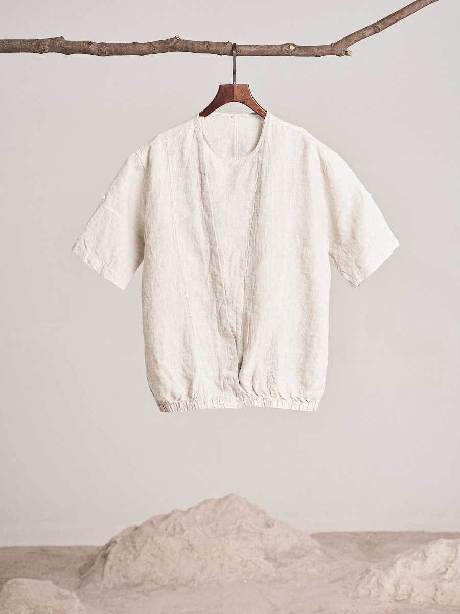 Women's Linen Short Sleeve Button Shirt — view 1